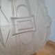 Art Deco globe table lamp in frosted glass