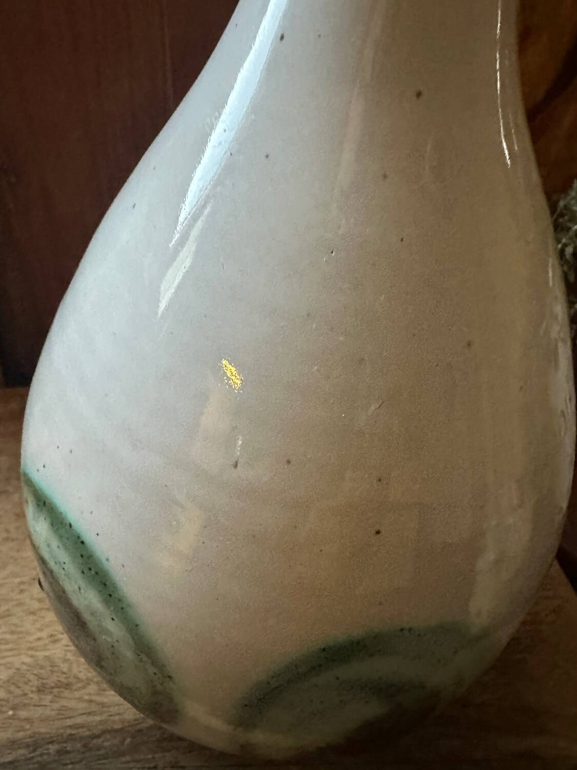 handmade ceramic vase, unique piece, signed