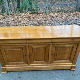 Buffet enfilade Louis Philippe en chêne massif du 20ème 186cm