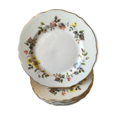 6 flat plates lunéville earthenware