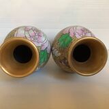 Paire de vases émaux cloisonnés