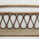 Shelf in curved bamboo and vintage rattan
