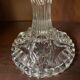 pair of cut glass candlesticks with lion and ram head decor, late 19th century