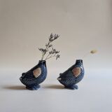Pair of duck vases in slip