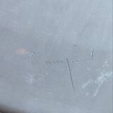 Large shallow dish (signed) in French studio stoneware from the 1960s-70s.