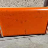 vintage orange bread hutch 70s