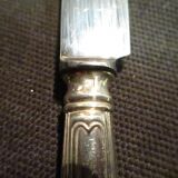 Set of 12 dessert knives stainless blades Adrien Bergeon goldsmith