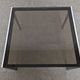 Bedside table or end of sofa in chromed metal and smoked glass from the 70s