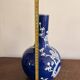 Ancient Blue Peking Bottle Vase China Chinese Prunus Flowers Qianlong