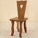 Ensemble de 6 chaises en noyer massif, France, 1970's
