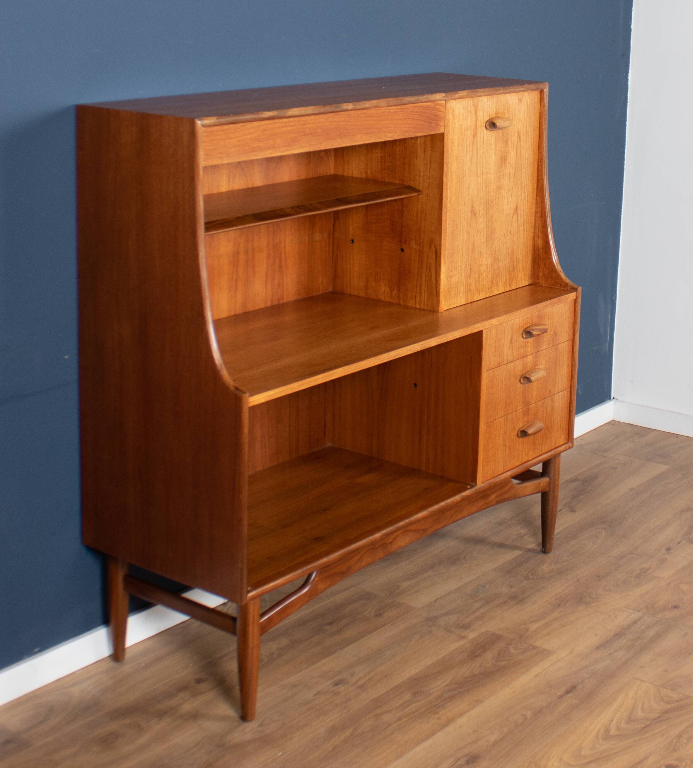 Retro Teak 1960s Long G Plan Scandi Mid Century High Sideboard
