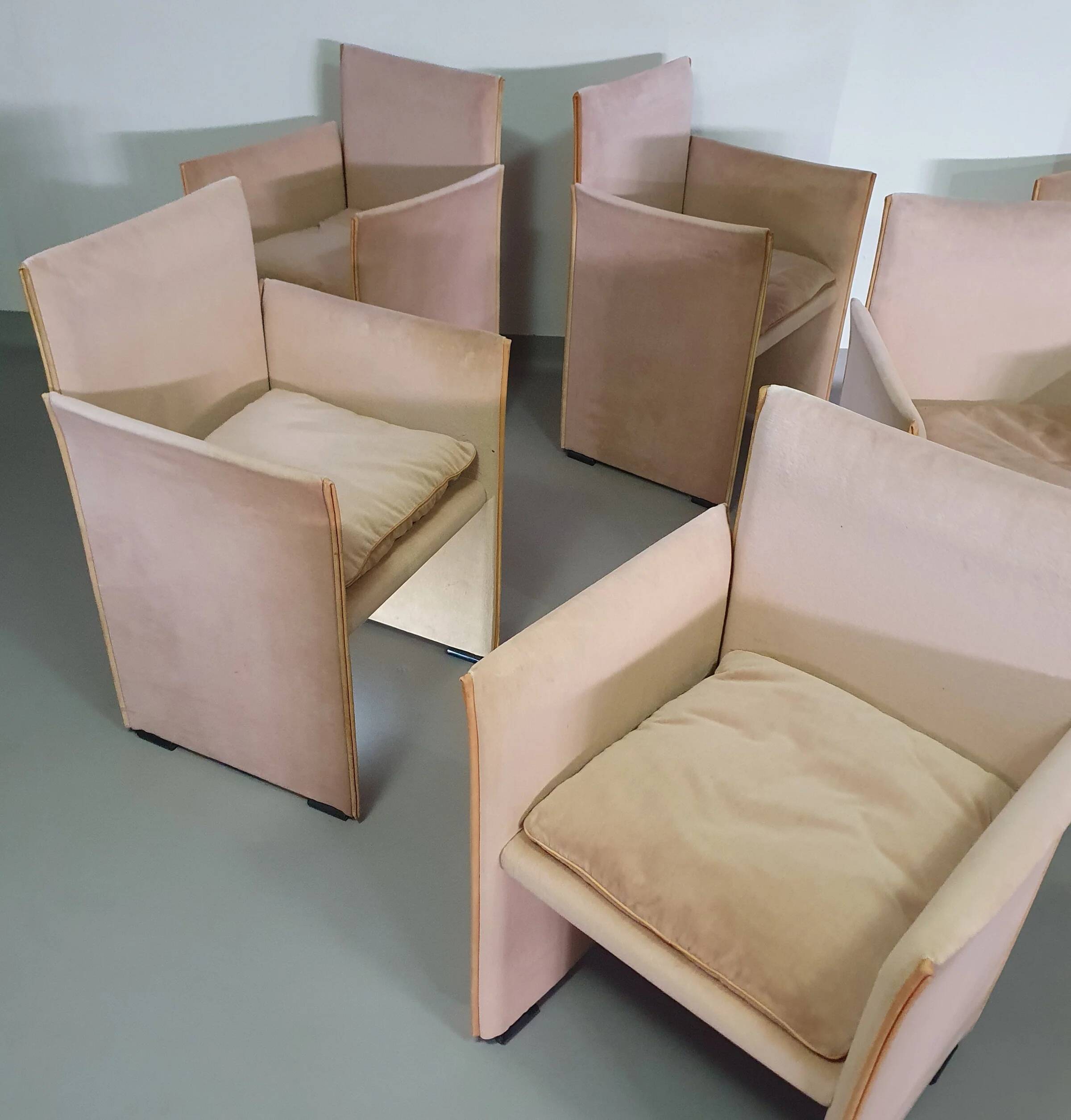 Set (6) by Mario Bellini 401 Break chairs for Cassina, 1990s