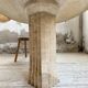 Travertine dining table 1970 Italy Tobia Scarpa