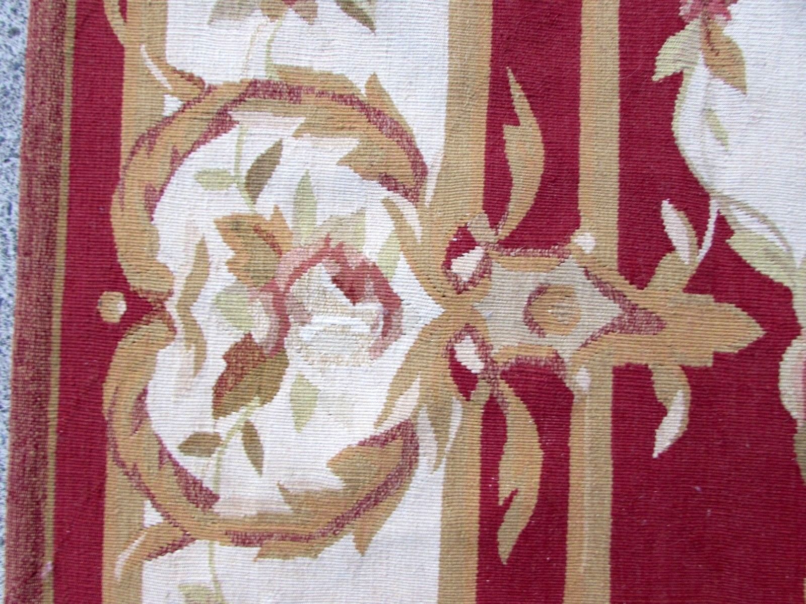 French carpet Aubusson handmade 122x186cm 1980