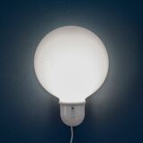 Space age perspex balloon wall lamp, white wall sconce, mushroom, acrylic vintage lighting