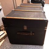 Malle de voyage ancienne vintage en bois datant des années 1880/1920