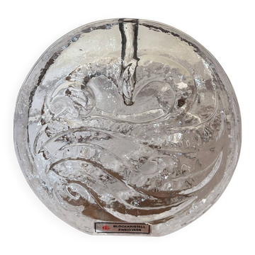 Soliflore bloc de verre allemand vintage