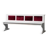 Banc 4 places en bois et velours