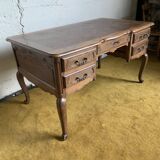Double-sided solid oak desk