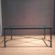 Table basse  rectangulaire  metal et verre