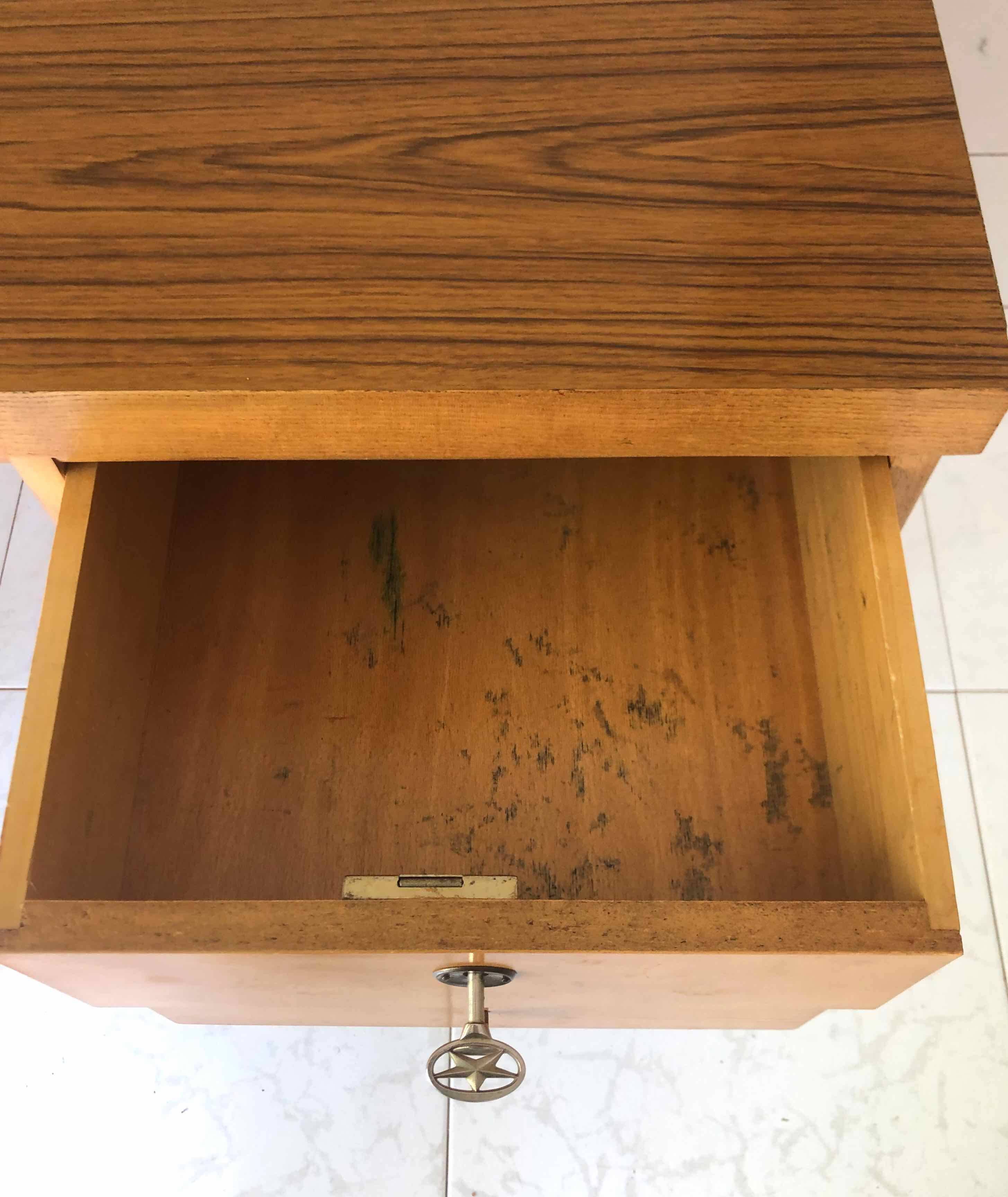 1960s designer desk, compass legs