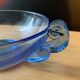 Coupe en verre bleu art deco