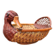 Panière / corbeille en osier en forme de canard