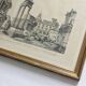 Framed lithograph reproduction drawing ruins of Rome by Antonio Carbonati vintage