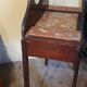 Wood and red marble dressing table