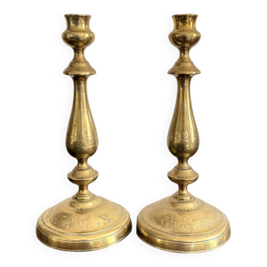 Ancien Paire Flambeau - bougeoir