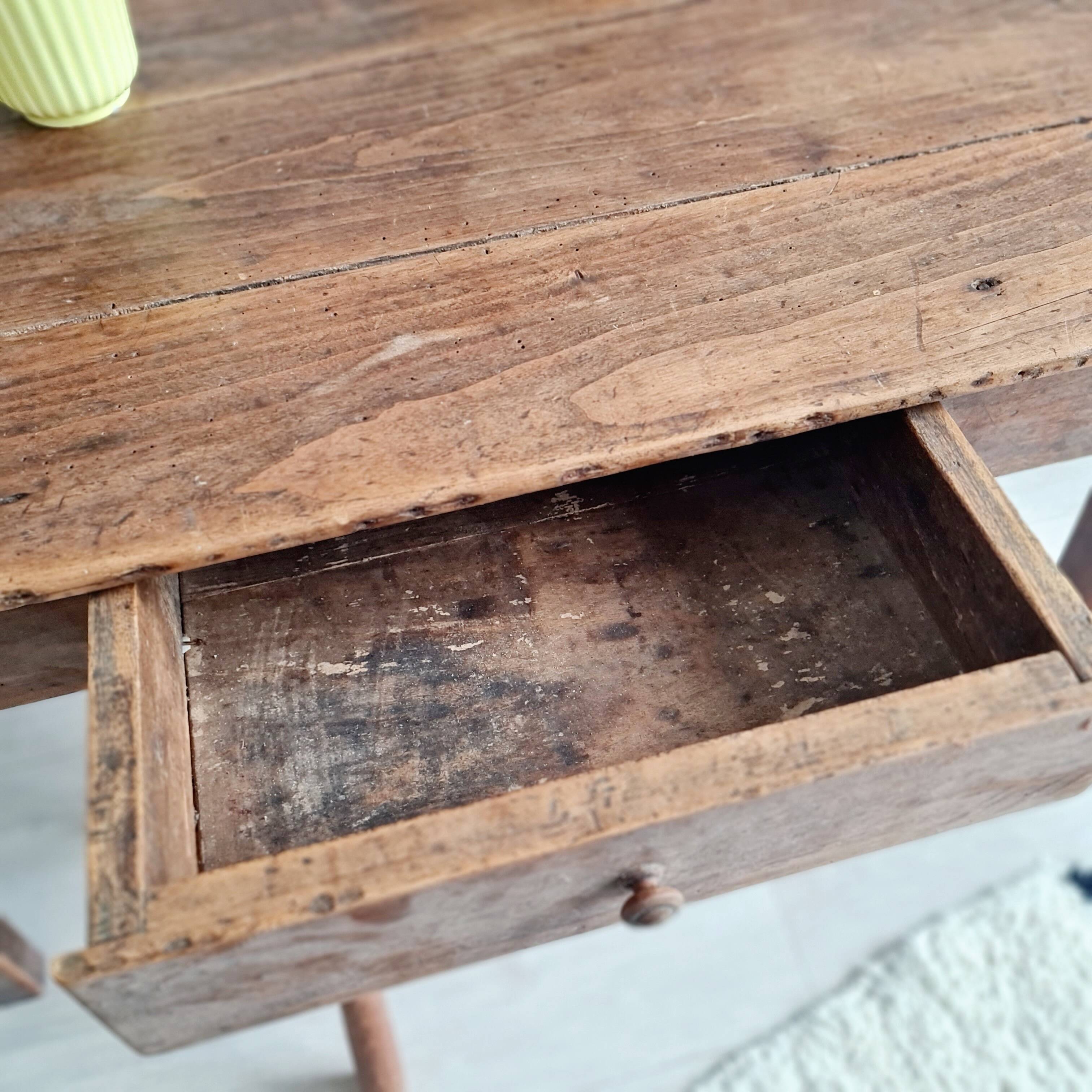 Antique low farmhouse table