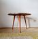 Vintage tripod side table, marquetry diamond-pattern top.
