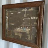 Old carved solid wood frame dp022100f211