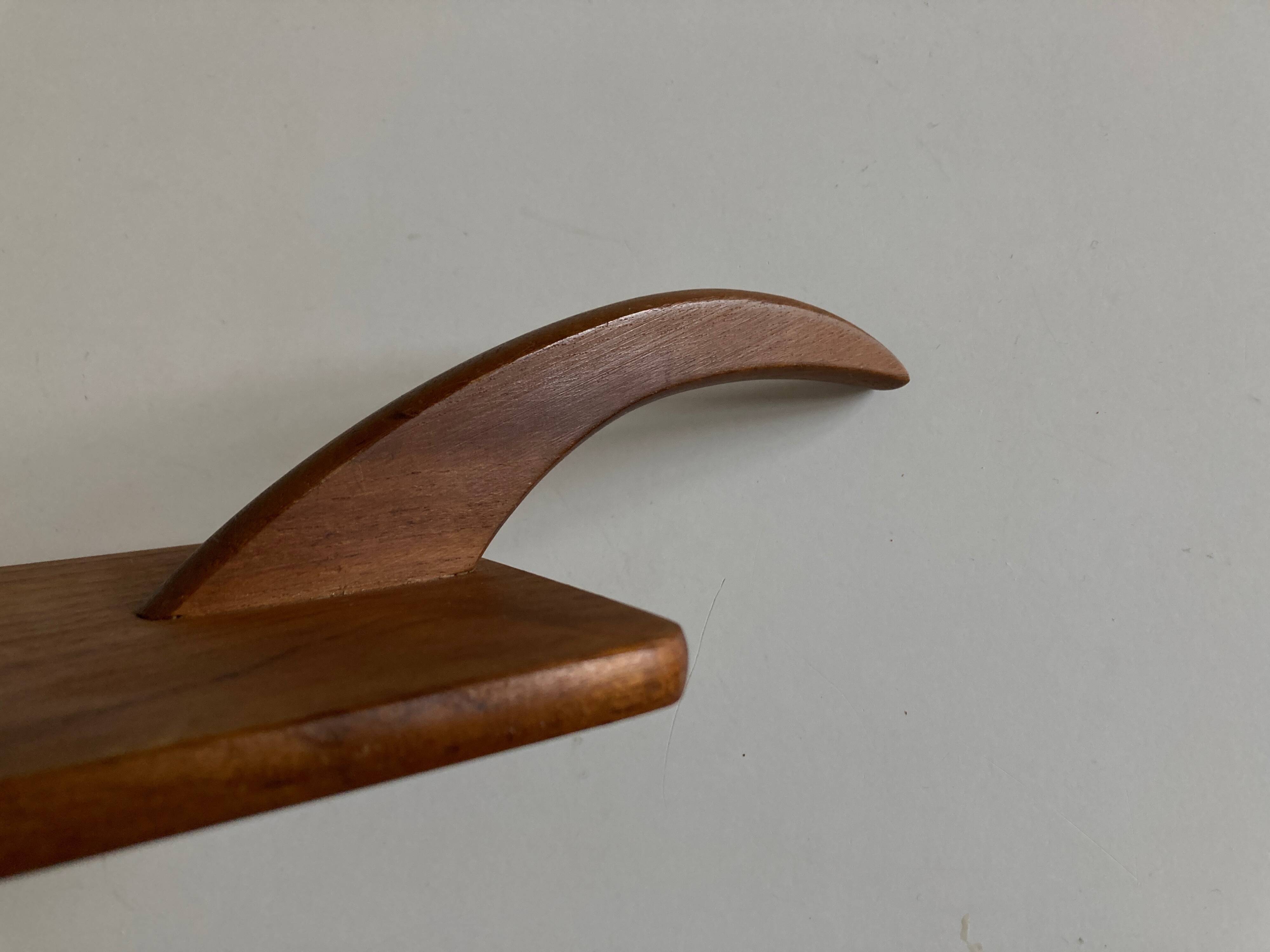 Scandinavian Danish teak surf cheese board 1960