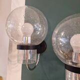 Pair of "Scones" wall lights by Glashütte Limburg 60's 70's