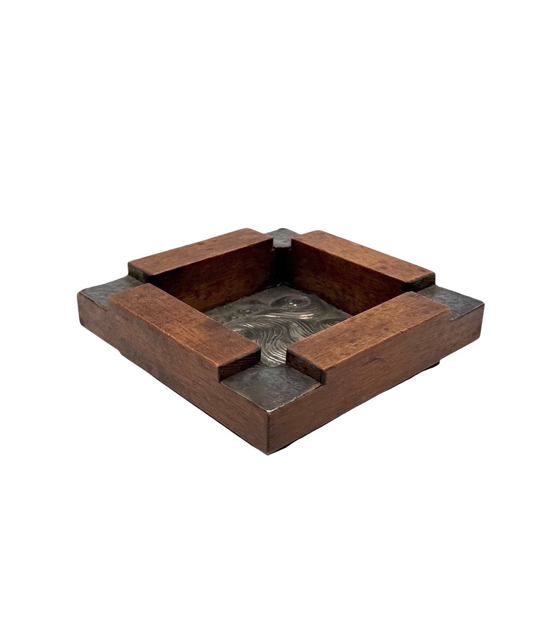 Mid-century rare Smoking Set, ashtray and cigars box, Italy 1950s