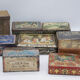 Set of eighty-two metal food boxes 1940'