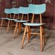 Série de 4 chaise bois Ton 1960