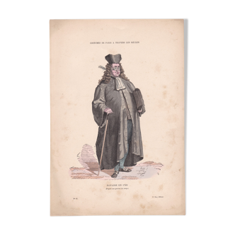 Illustration a period image plate year 1876 - 1880 edt.  roy costumes of paris