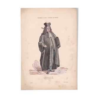 Illustration une planche image d'époque année 1876 - 1880  edt.  roy  costumes de paris