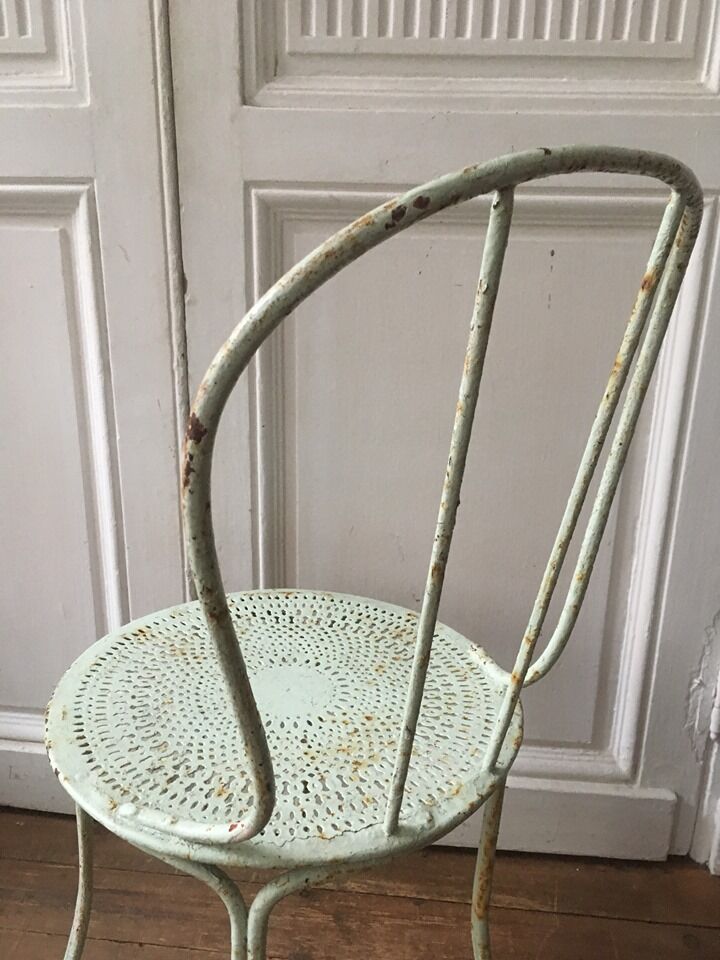 Chaise en acier, métal jardin