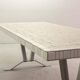 Grande table basse en carreaux de céramique de style Denisco vintage avec base chromée