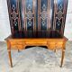 Bureau plat Louis XVI dessus cuir noir