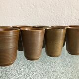 14 vintage sandstone Digoin cups