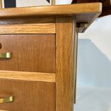 Two-sided oak desk, 50s