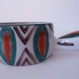 Vallauris earthenware covered cassolette by A. Fazio