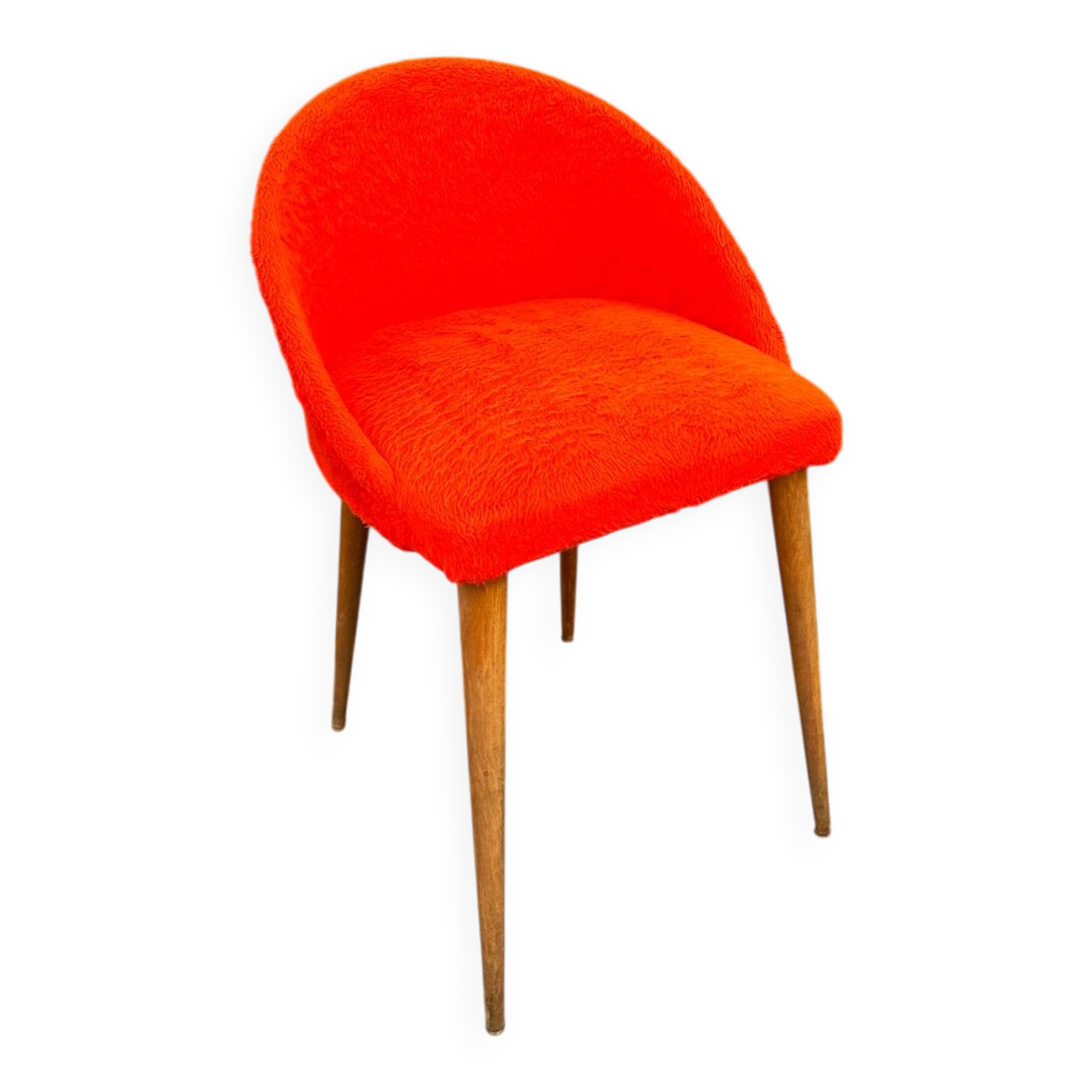Red fur chair
