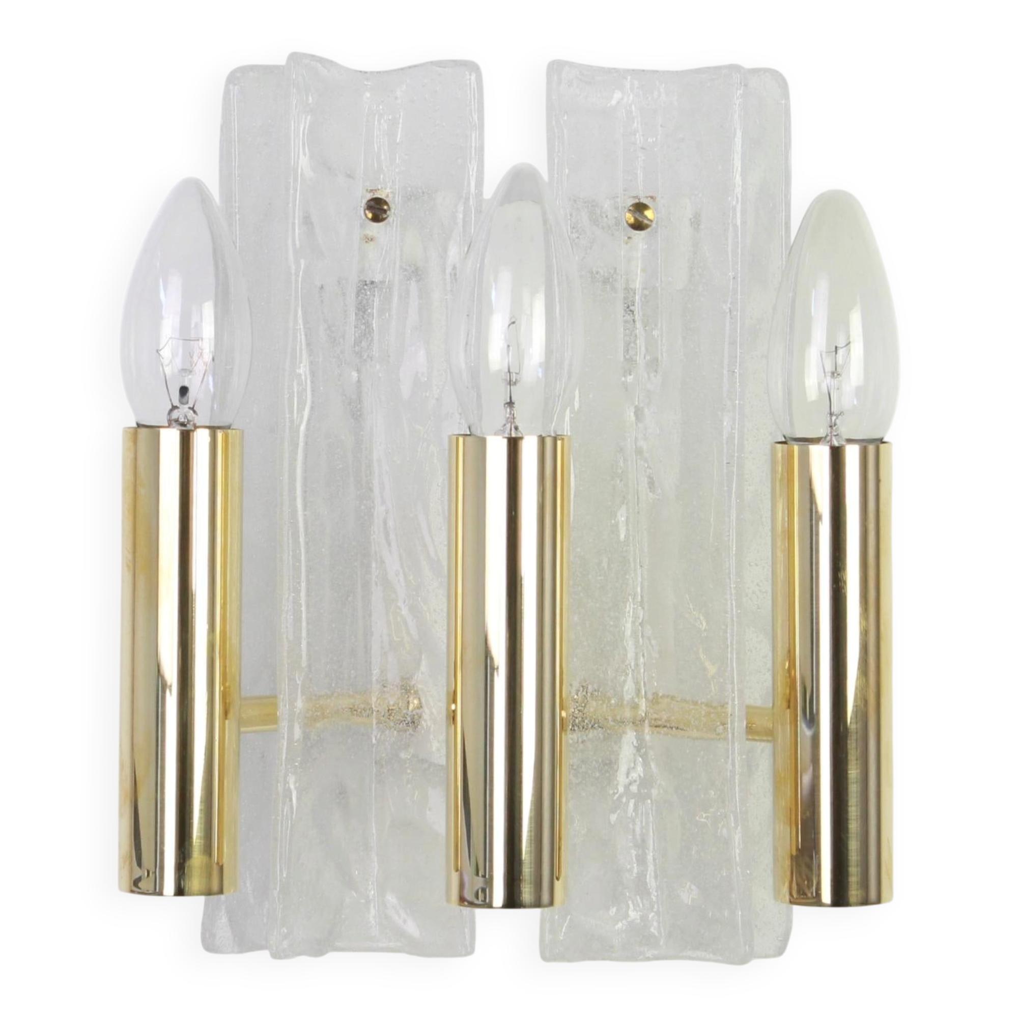 Pair of Murano glass wall sconces by Kalmar, Model Lipizza, Austria, 1960s.