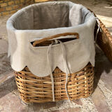Wicker laundry basket