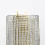 Pair of Modern Italian Brass and Murano Glass Textured Wall Sconces